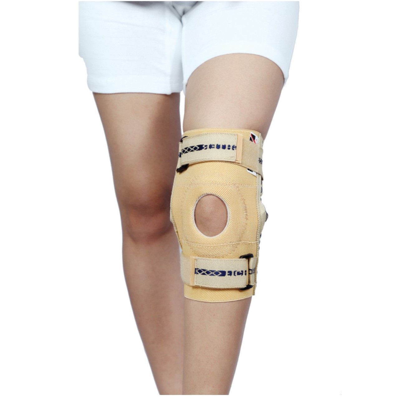 elastic knee support hinged